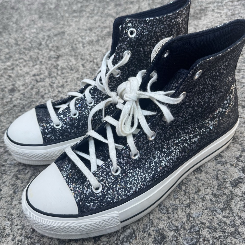 CONVERSE Chuck Taylor All Star Lift Platform HI GLITTER Women's 11 #A09551C